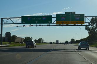 I-94/US 12 west at I-494/694 - Woodbury, MN
