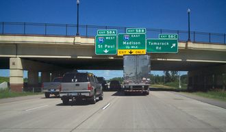 I-494 north at I-94/694-US 12 - Woodbury, MN