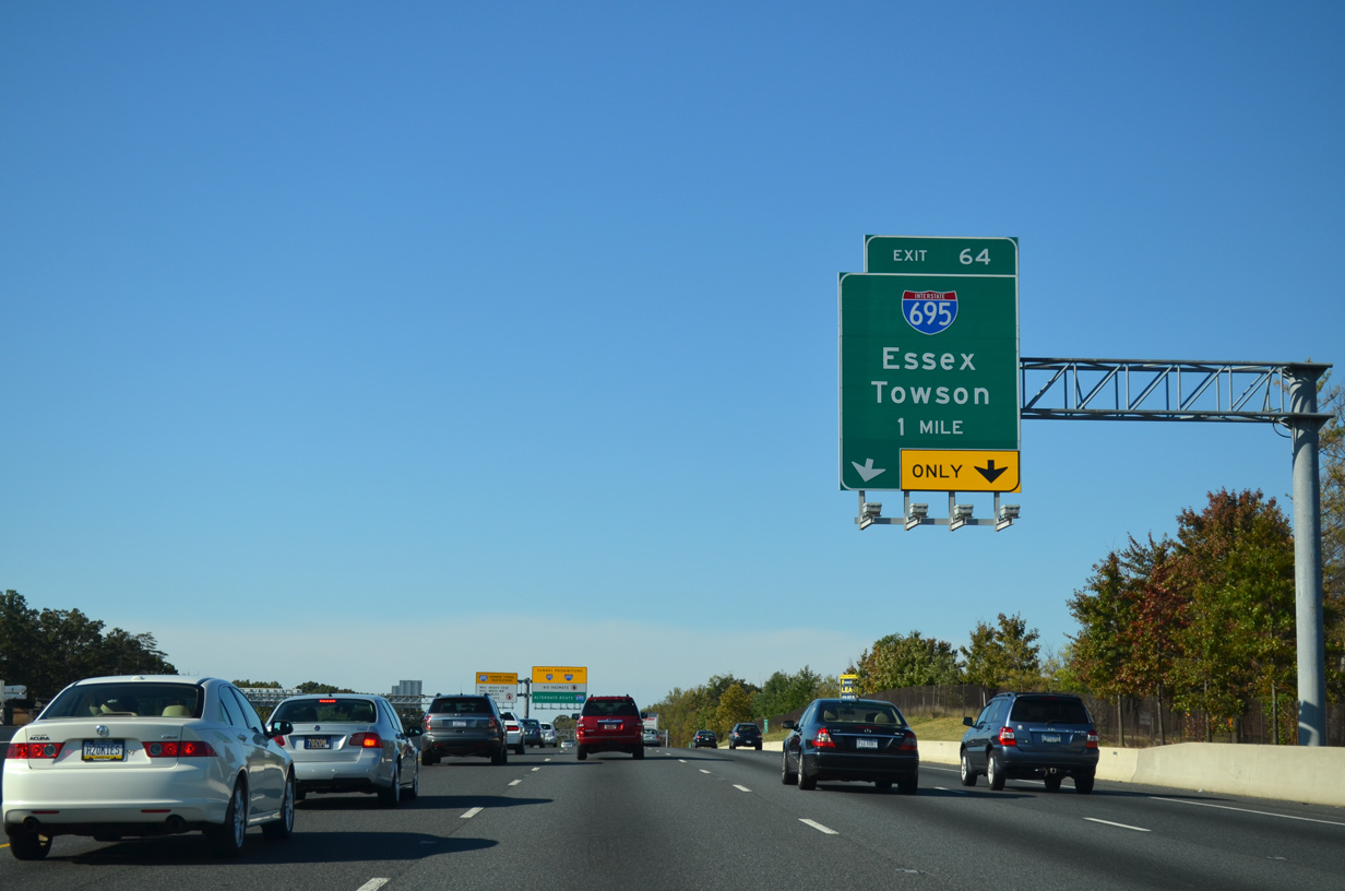 I-95 south at I-695 - Rossville, MD