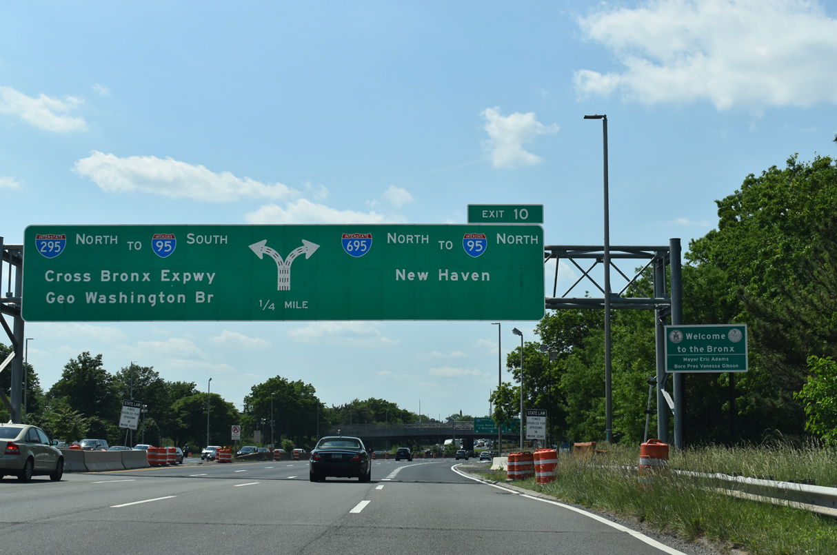 I-295 north at I-695 - Bronx, NY