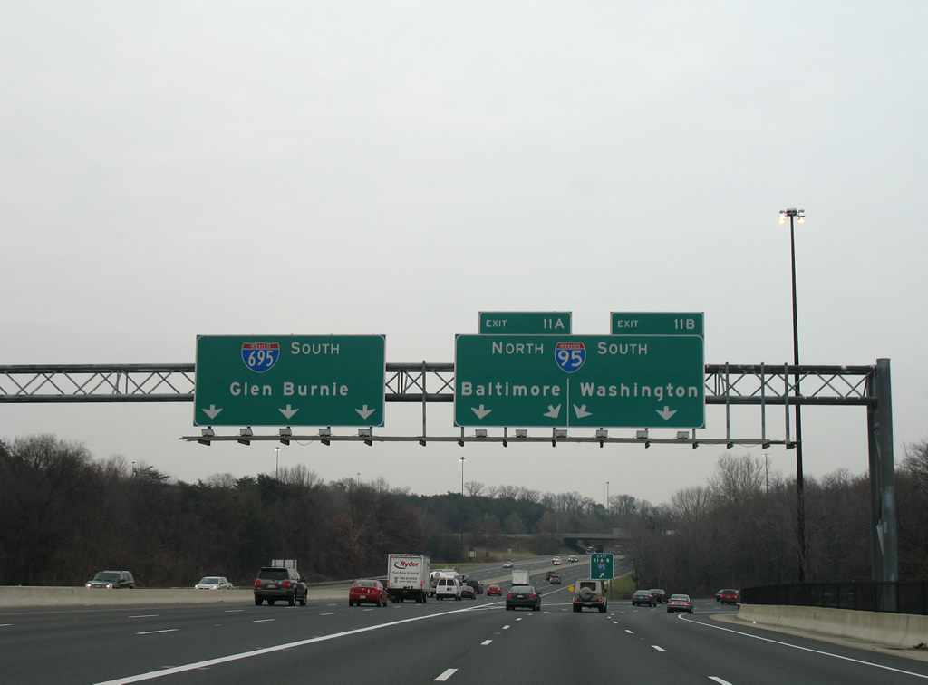 I-695 south at I-95 - Arbutus, MD