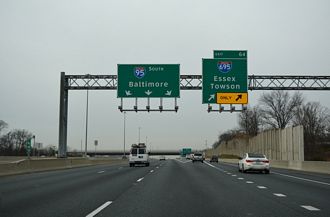 I-95 south at I-695 - Rossville, MD