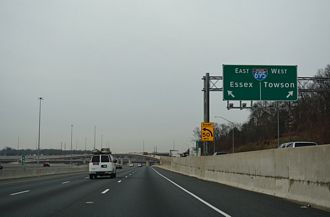 I-95 south at I-695 - Rossville, MD