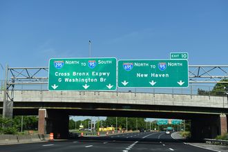 I-295 North at Interstate 695 in the Bronx, New York City