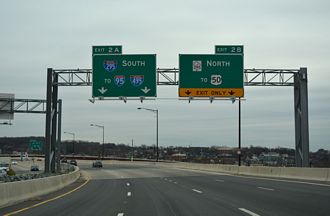 I-695 east at I-295/DC 295 - Washington