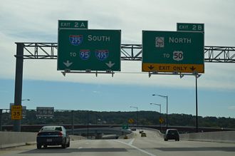 I-695 east at I-295/DC 295 - Washington