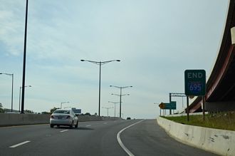 I-695 east at I-295/DC 295 - Washington