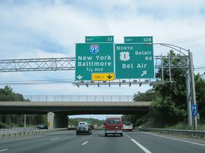 I-695 south at I-95 - Overlea, MD