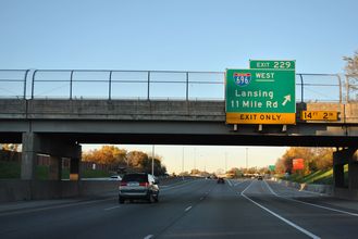 I-94 East at Interstate 696 in St. Clair Shores, Michigan