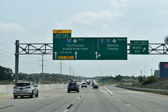 I-96 east at I-275/696/M-5 - Novi, MI