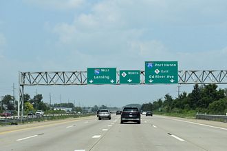 I-96/275 North at I-696/M-5 in Farmington Hills, MI