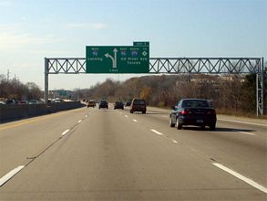 I-696 west at I-96/275 in Farmington Hills, MI - 2006