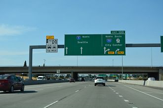 I-5 North at Interstate 705 in Tacoma, Washington