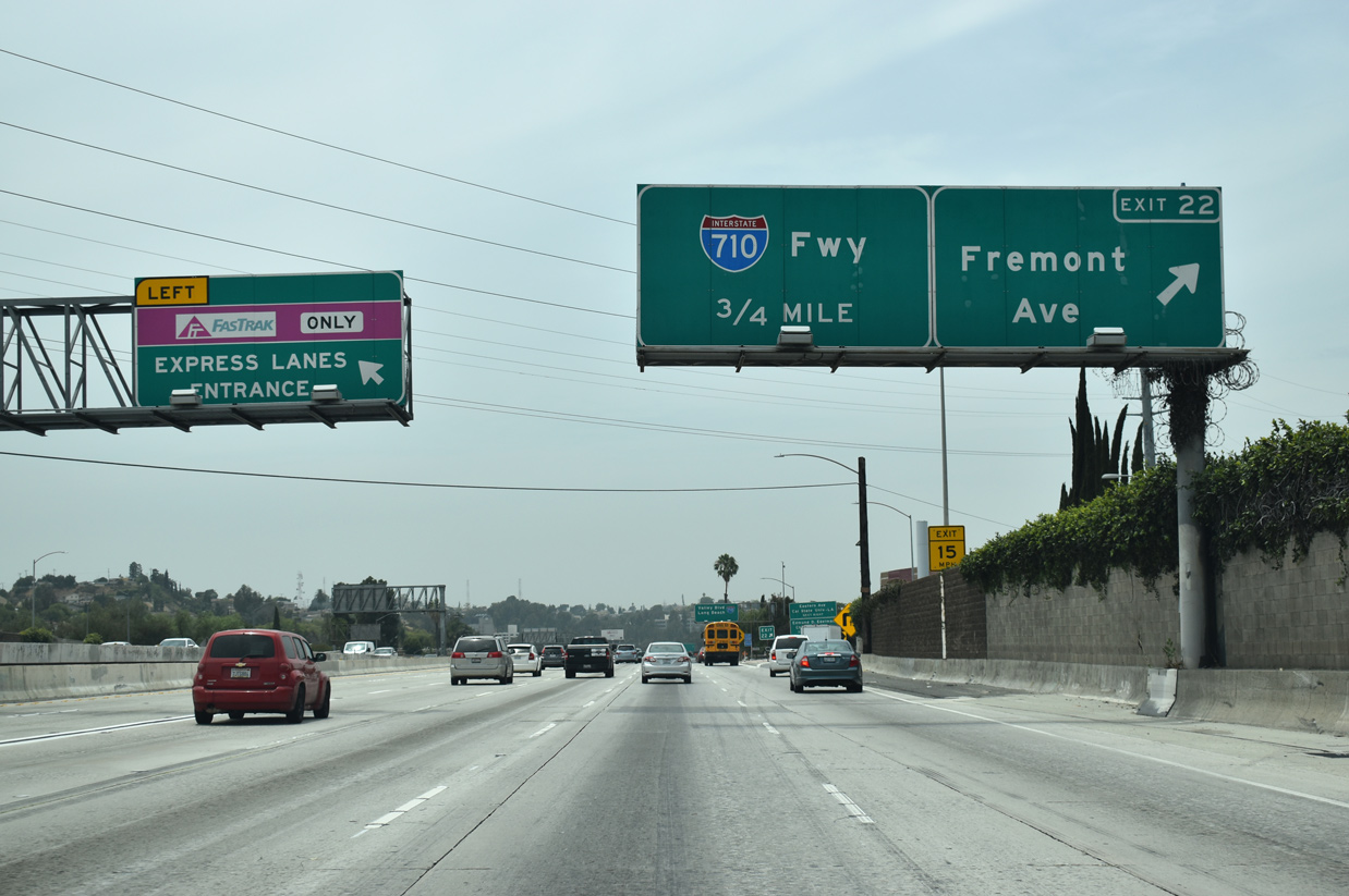 I-10 west at I-710 - Alhambra, CA