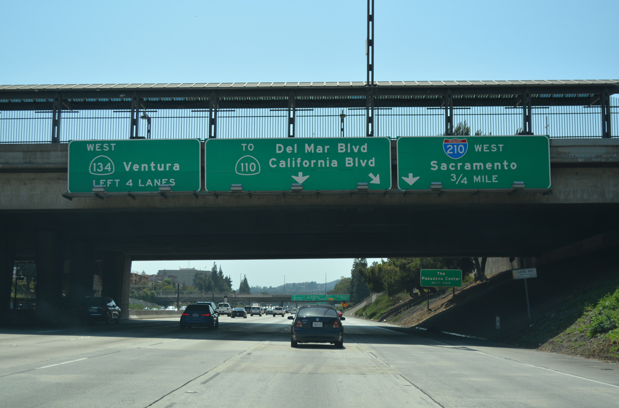 I-210 west at SR 134/710 - Pasadena, CA