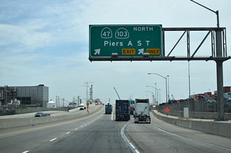 SR 47 north at I-710 - Terminal Island, CA
