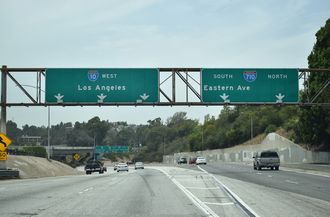 I-10 west at I-710 - Alhambra, CA