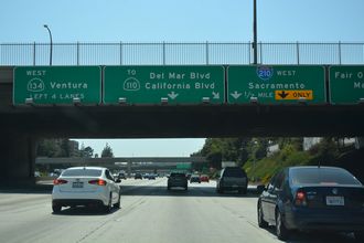 I-210 west at SR 134/710 - Pasadena, CA