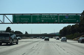 I-210 west at SR 134/710 - Pasadena, CA