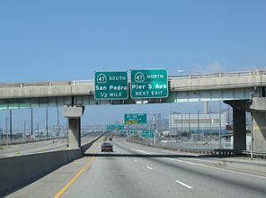 I-710 south at SR 47 - Terminal Island, CA