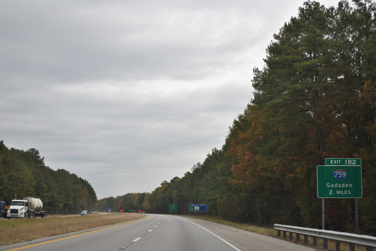 I-59 north at I-759 - Gadsden, AL