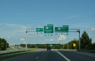 I-759 east at US 411 - Gadsden, AL