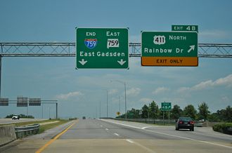 I-759 east at US 411 - 2012
