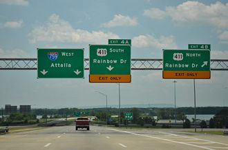 I-759 west at US 411 - 2012