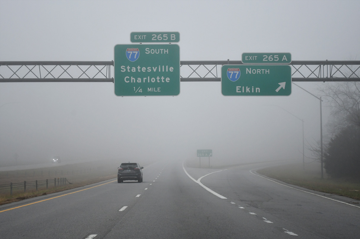 US 421 North at Interstate 77 near Hamptonville, NC