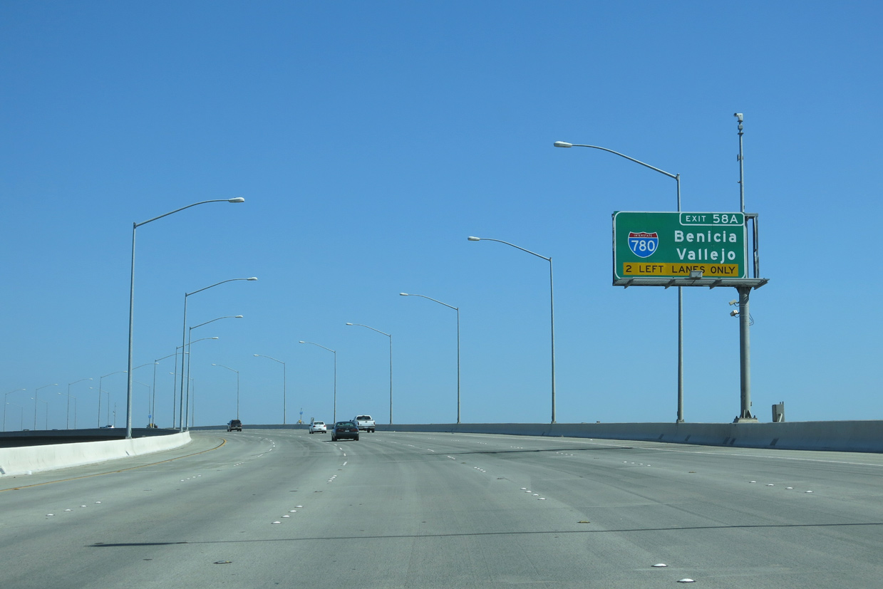 I-680/Benicia-Martinez Bridge north at I-780