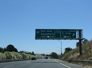I-780 east at I-680 - Benicia, CA