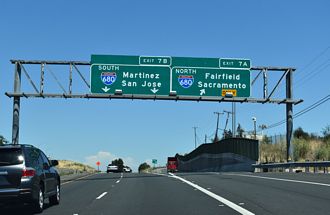 I-780 east at I-680 - Benicia, CA