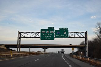 I-81 South at Interstate 781 in Pamelia, New York