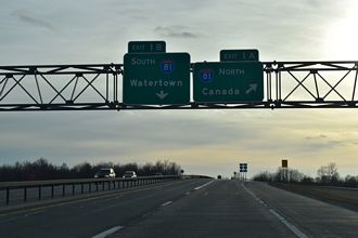 I-781 west at I-81 - Pamelia, NY