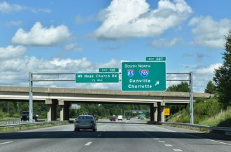 I-40 east at I-785/840 north and I-85 south in Greensboro, NC.