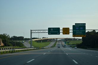 Updated 3 photos of the north end covering U.S. 29 south at I-785/840 from 07/28/24
