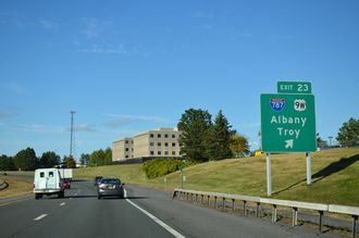 I-87/NY Thruway North at Interstate 787 in Albany, New York