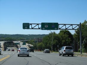 NY 7 west at I-787 - Troy