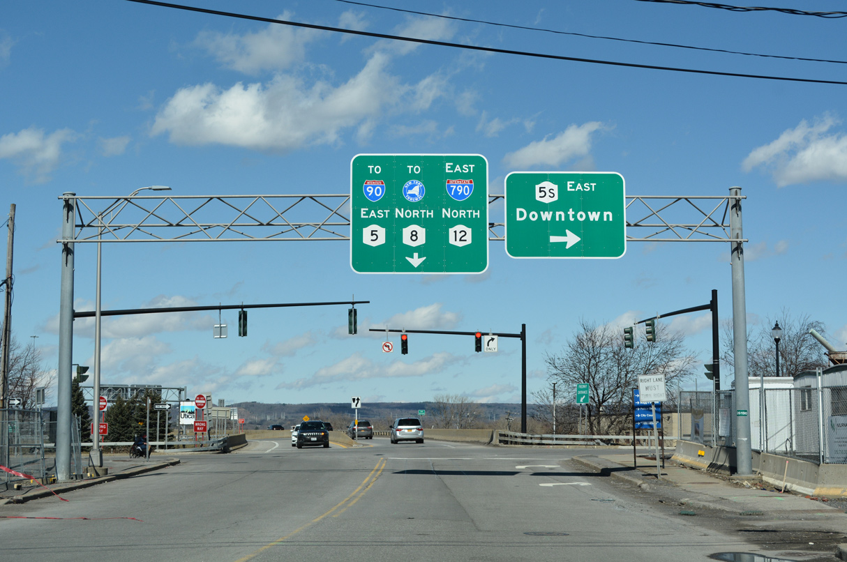 State Street north at I-790 east in Utica, NY