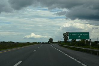 I-790/NY 5 east at Genesee St - Utica