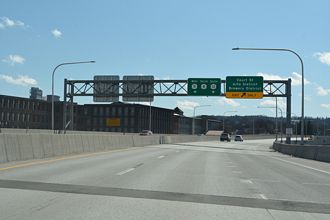I-790 west at NY 5A/5S in Utica.