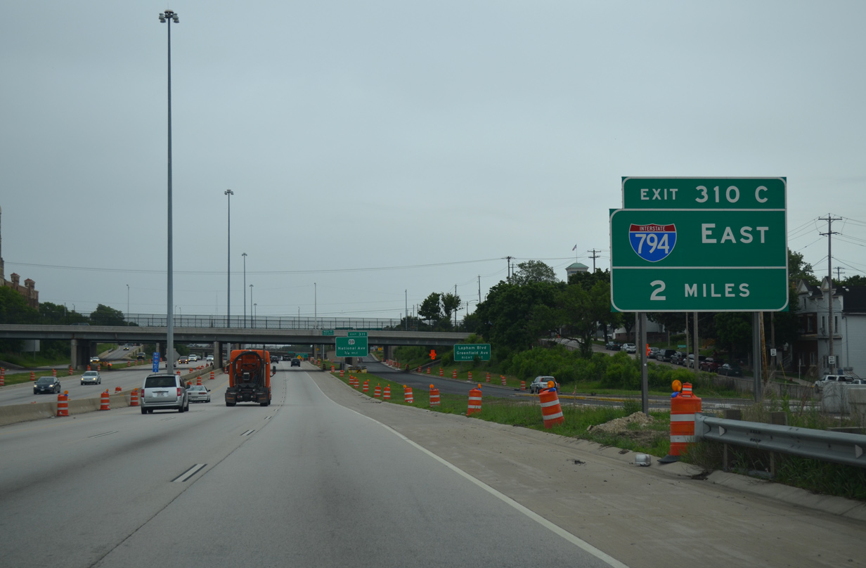 I-43/94 north at I-794 - Milwaukee, WI