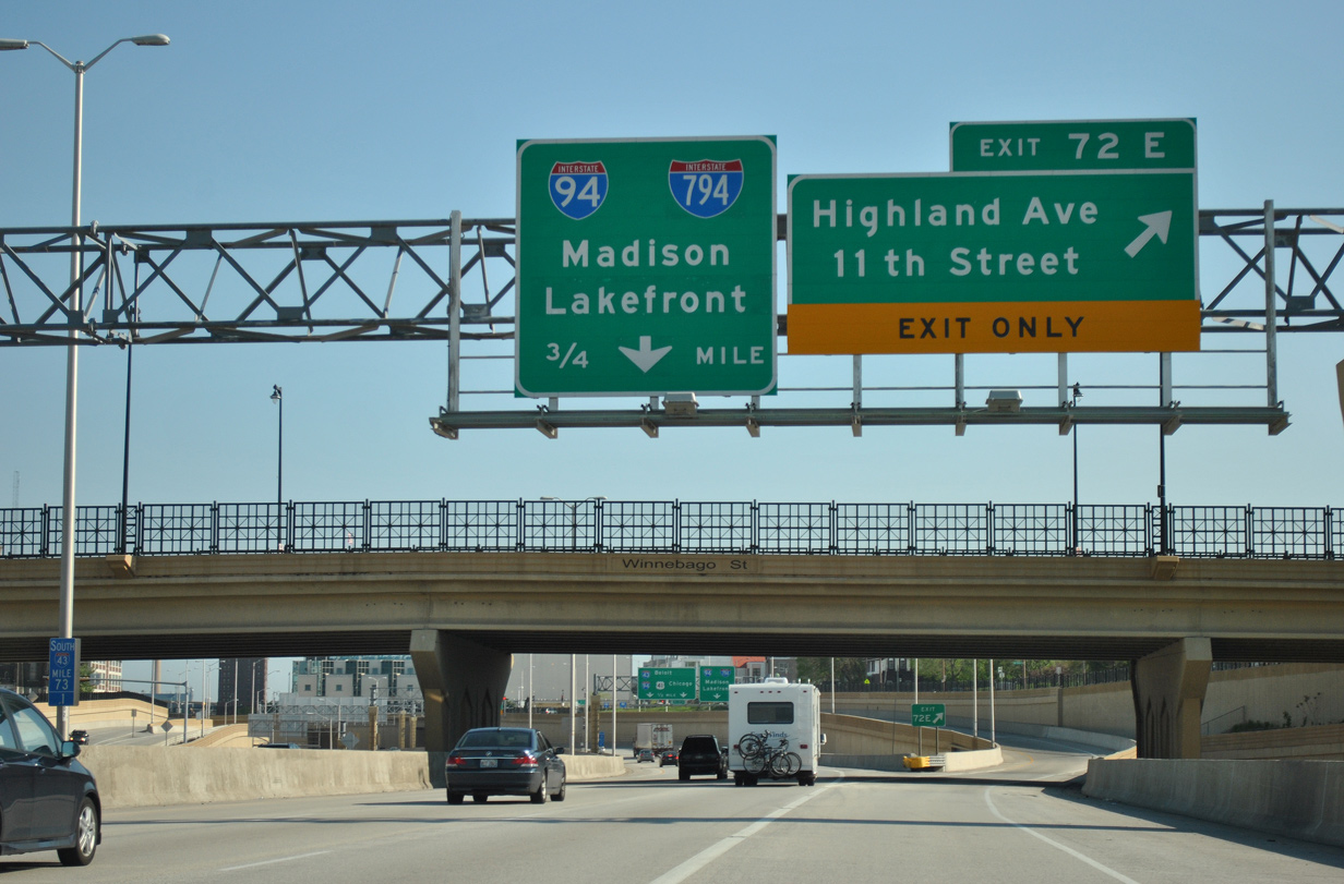 I-43 south at I-94/794 - Milwaukee, WI