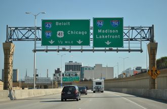 I-43 south at I-94/794 - Milwaukee, WI