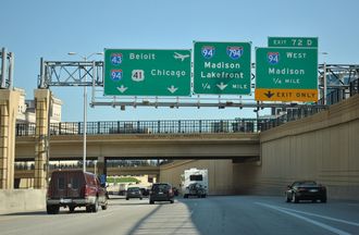 I-43 south at I-94/794 - Milwaukee, WI