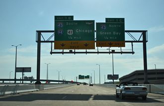 I-794 west at I-43/94 - Milwaukee, WI