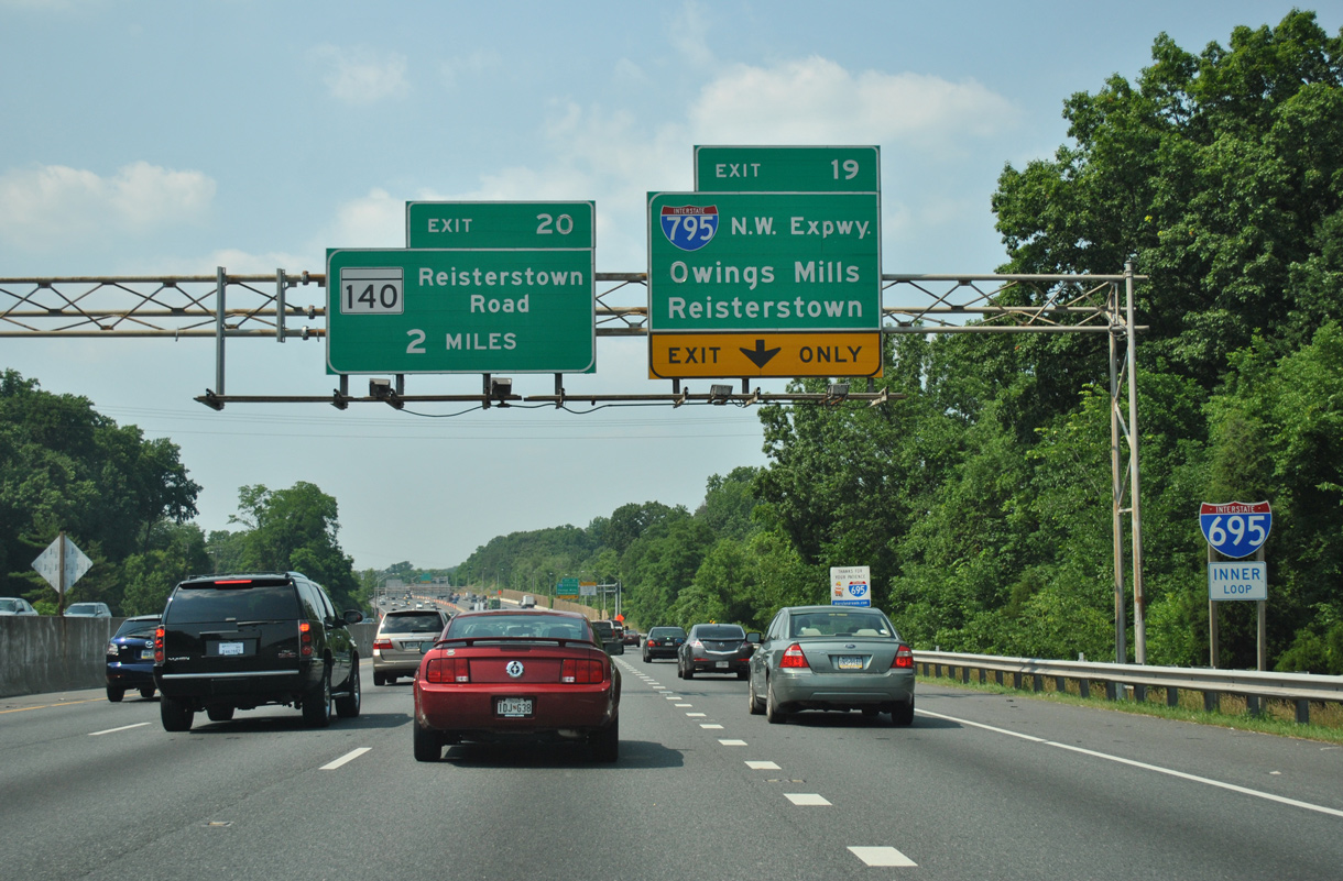 I-695 north at I-795 - Lochearn, MD
