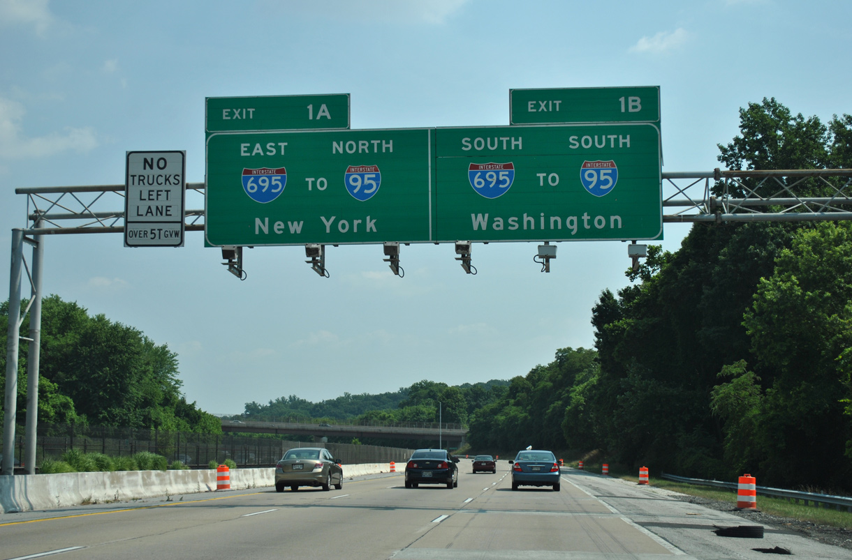 I-795 south at I-695 - Pikesville, MD