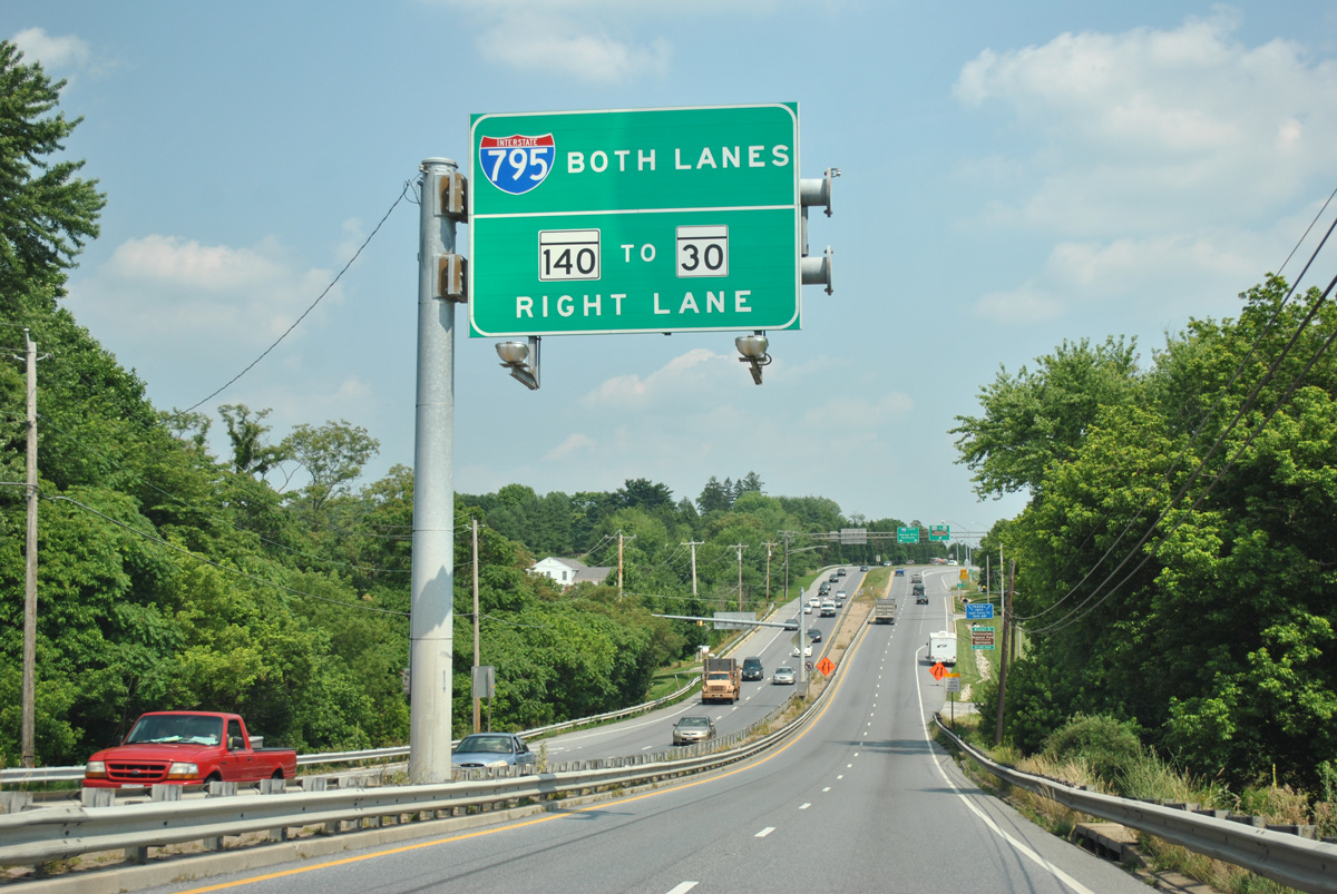 MD 140 east at I-795 - Reisterstown