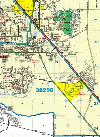 SR 9B Jacksonville - 1998 Map